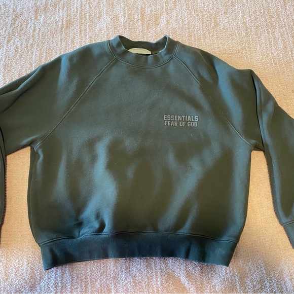 Essentials Sweaters - Essentials Fear Of God Crewneck Off Black Small Sweater
